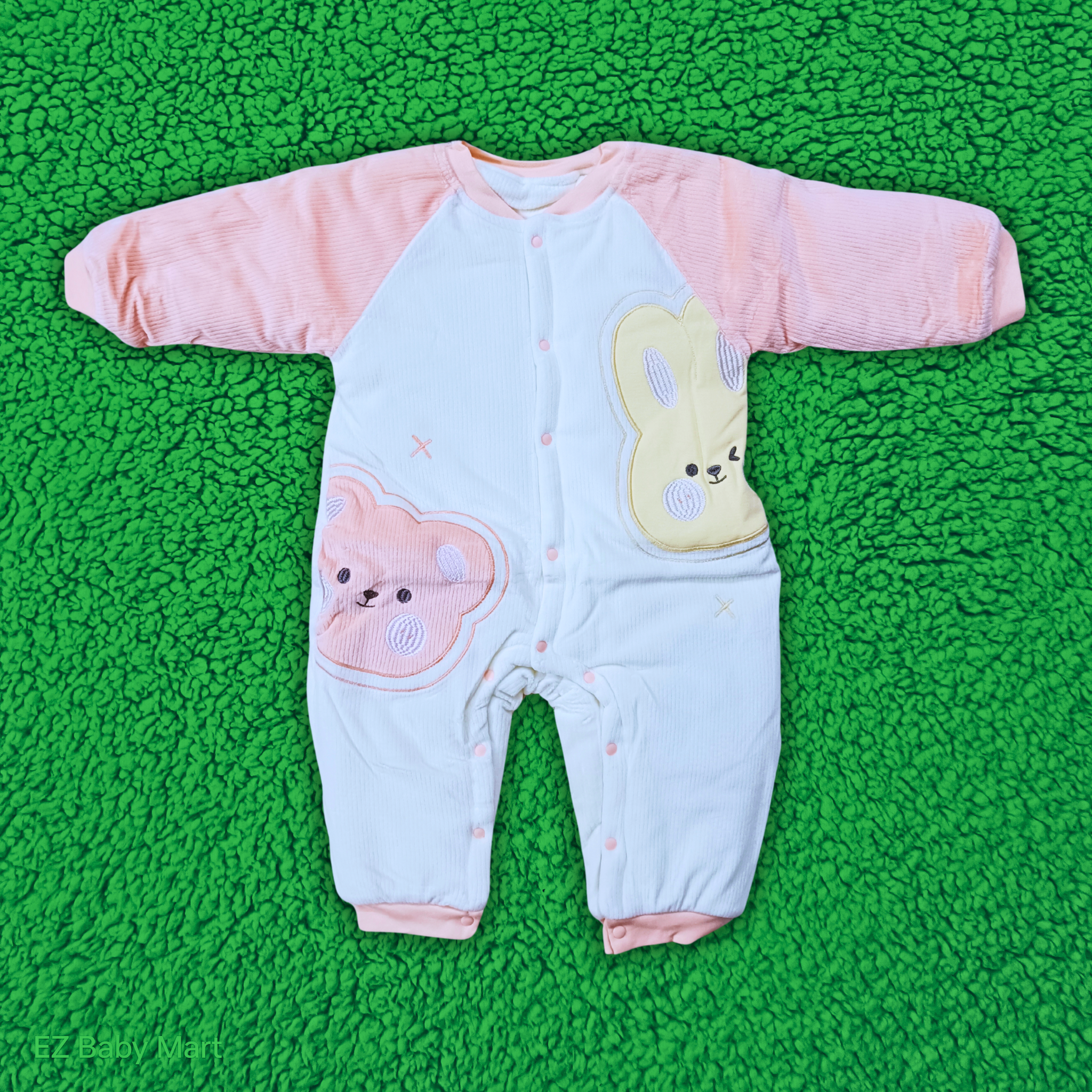 Romper with Cartoon Face Print